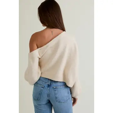 Asymmetrical Shoulder Sweater Top