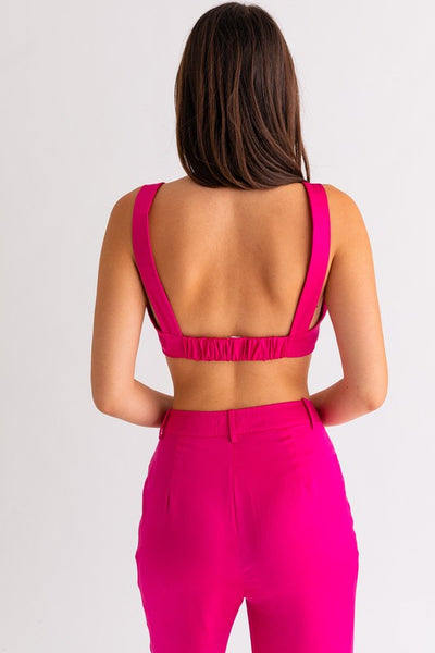 Satin Cropped Top