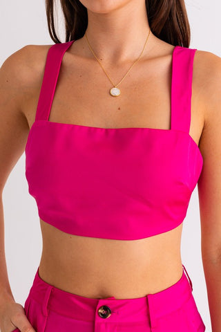 Satin Cropped Top