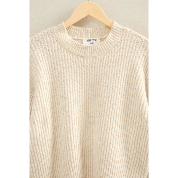Ribbed Crew Neck Sweater