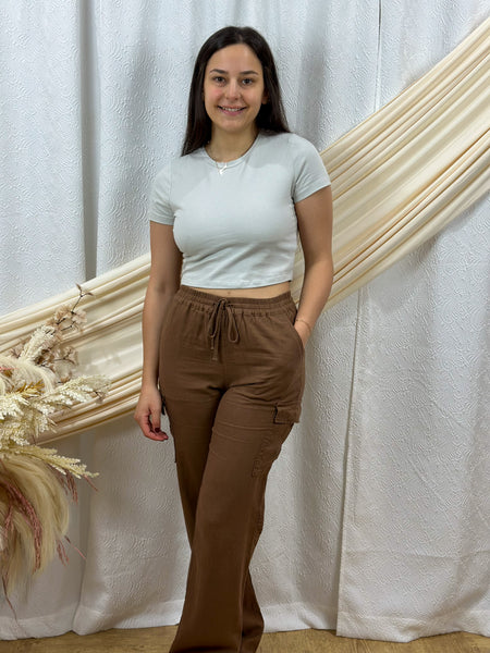 Linen Cargo Pants