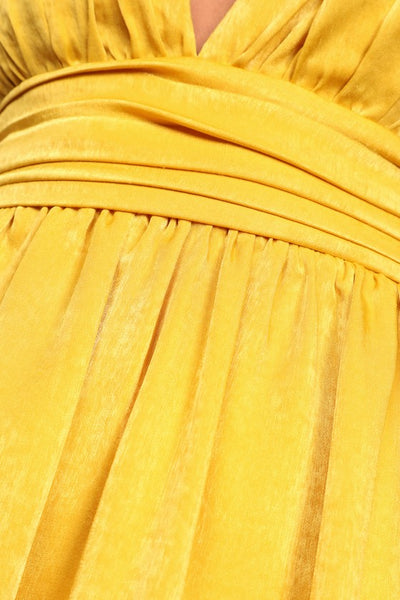 LULUS Peak Party Vibe Satin Tiered Tie-Back Midi Dress