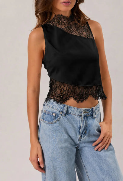 Lace Detail Sleeveless Top