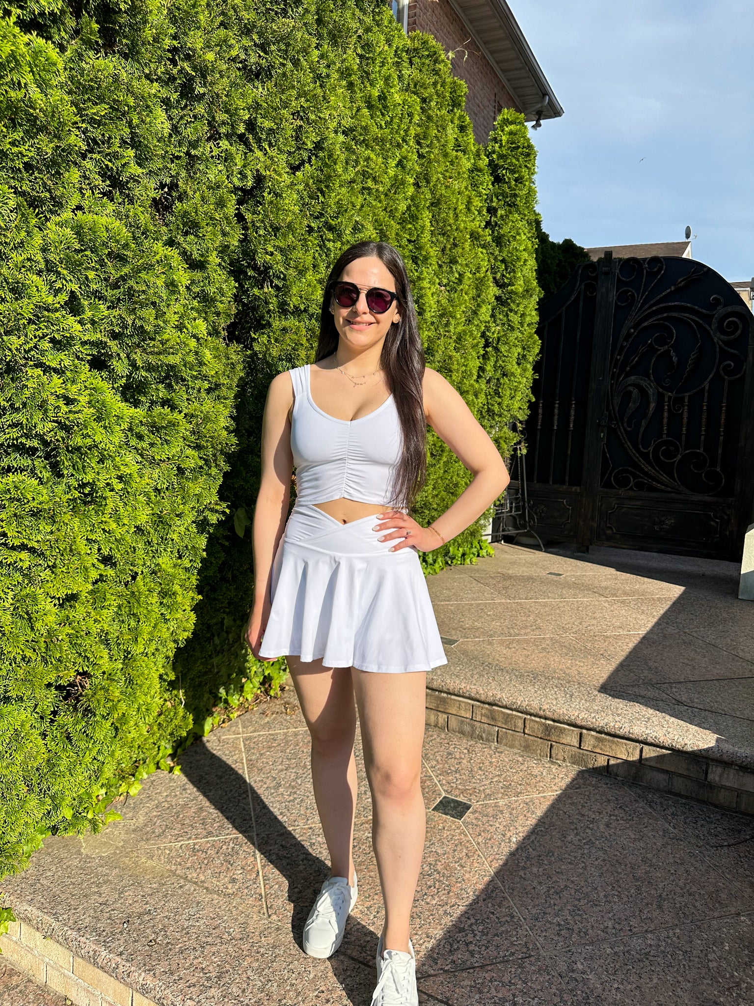 Crossover Waist Tennis Skort