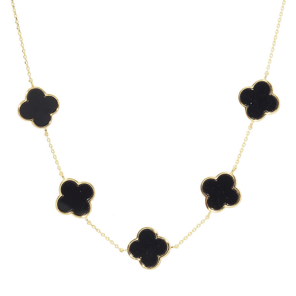 Quatrefoil Pendant Link Necklace