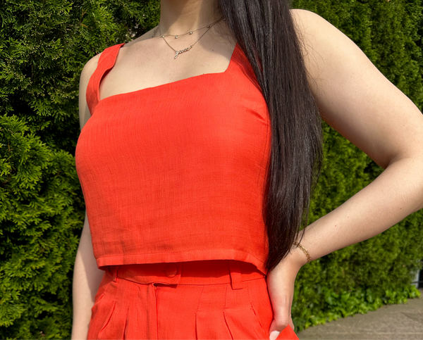 LULUS Square Neck Cropped Tank Top