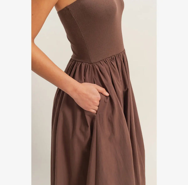 Flowy Midi Dress- Solid