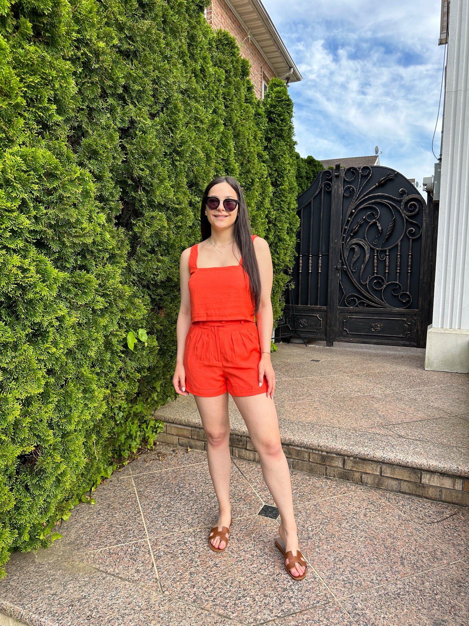 LULUS Square Neck Cropped Tank Top