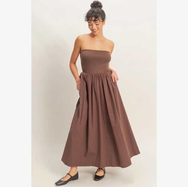 Flowy Midi Dress- Solid