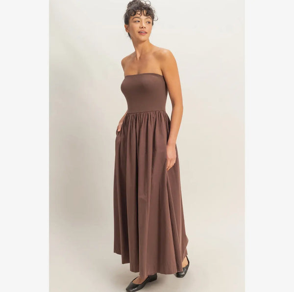 Flowy Midi Dress- Solid