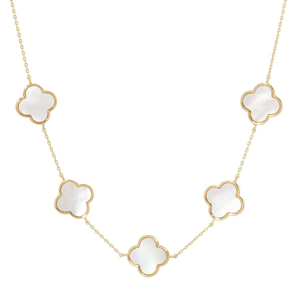 Quatrefoil Pendant Link Necklace