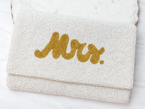 Beaded Mrs Clutch with Chain