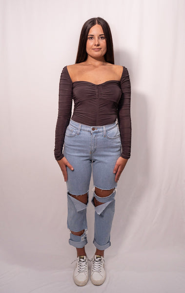 Slashed Boyfriend Jeans