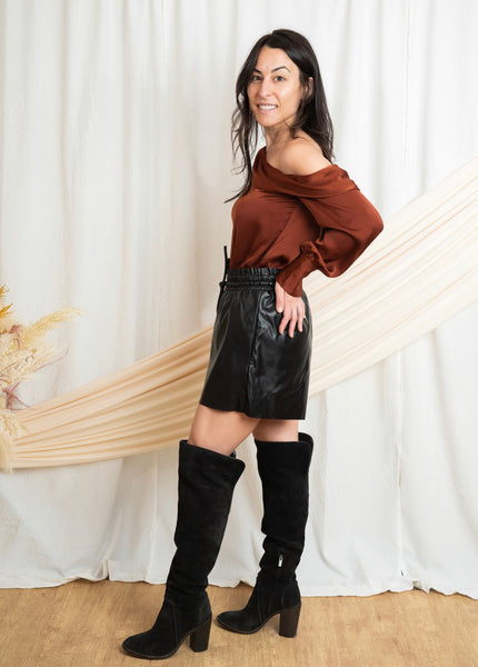 Draped One Shoulder Top