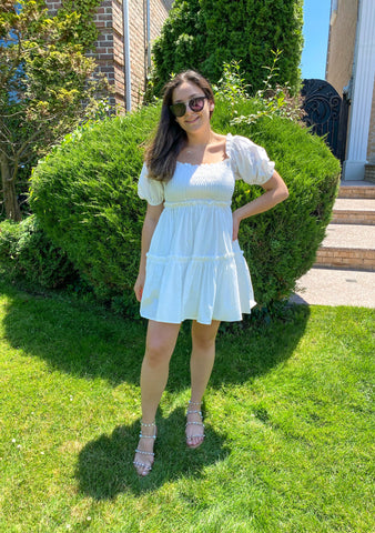 Puff Sleeve Baby Doll Dress