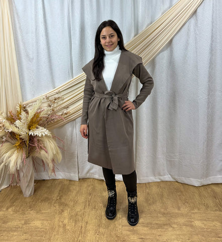 Belted Knit Coat