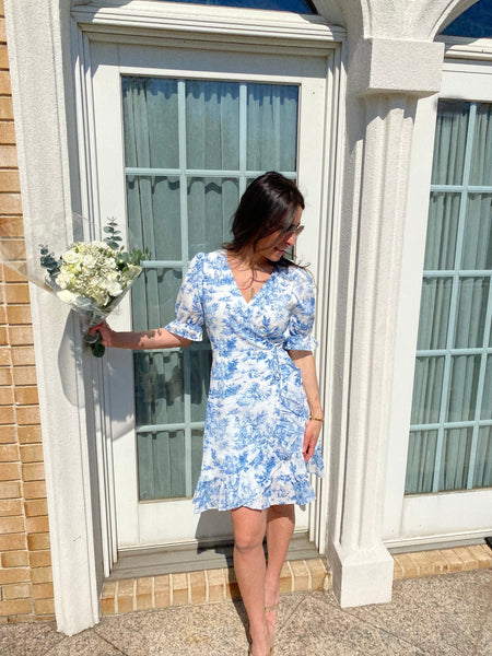 Printed Wrap Dress
