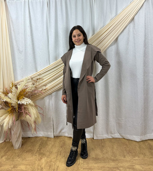 Belted Knit Coat