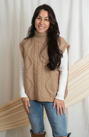 Turtle Neck Sweater Vest