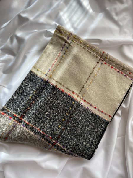 Multi Color Block Oblong Scarf