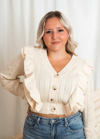 Ruffle Cardigan