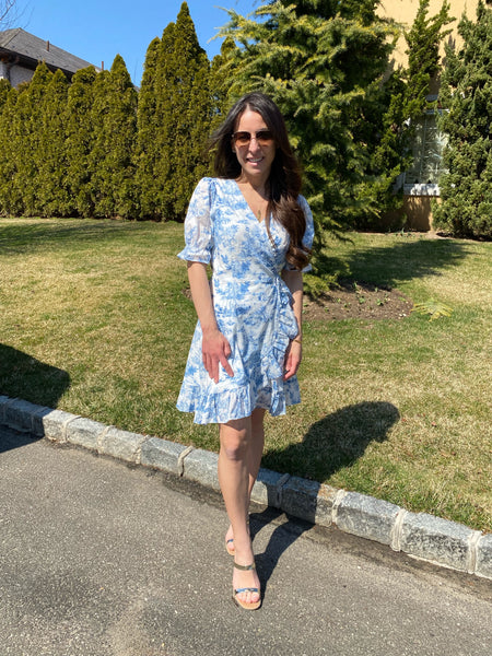 Printed Wrap Dress