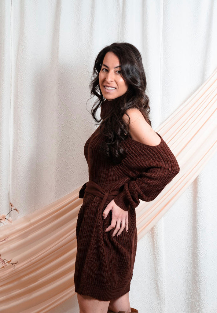Cold Shoulder Sweater Dress Gioia Boutique Cold Shoulder Sweater Dress Gioia Boutique