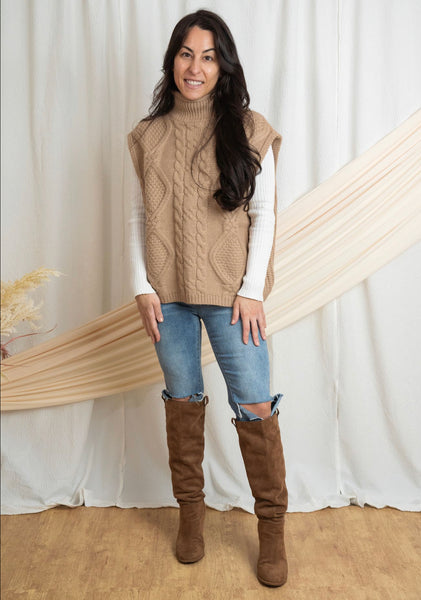 Turtle Neck Sweater Vest
