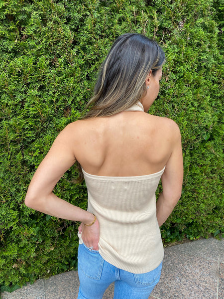Knit Halter Neck Top