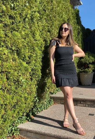 Smocked Tie Strap Dress