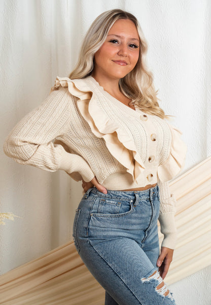 Ruffle Cardigan