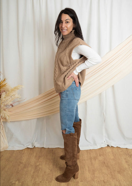 Turtle Neck Sweater Vest