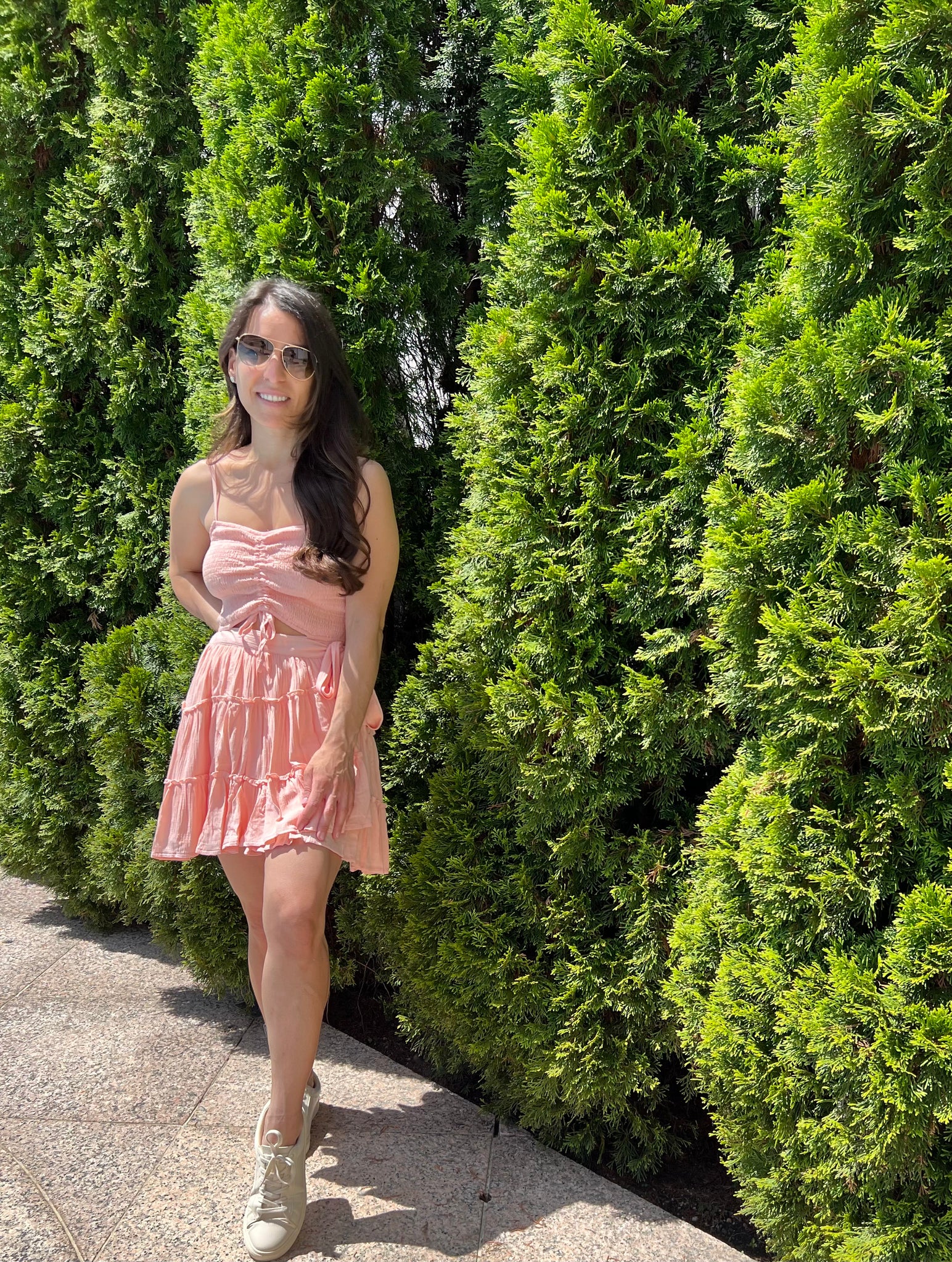 Smocked Ruched Top Dress