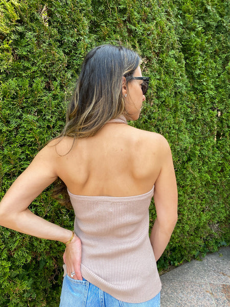 Knit Halter Neck Top