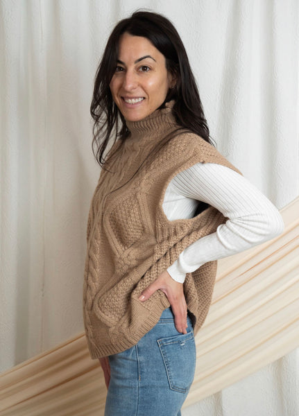 Turtle Neck Sweater Vest